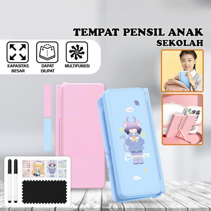 

Tseloop-A73 Tempat Pensil 2IN1 Multifungsi dengan Tatakan Buku liquid