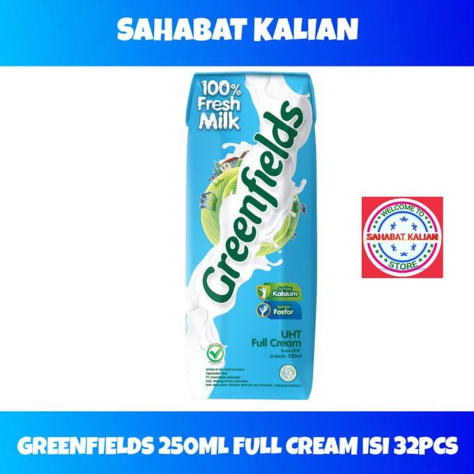 

Susu Uht Greenfields Full Cream Milk 250Ml 1 Karton Isi 24 Pcs Promo
