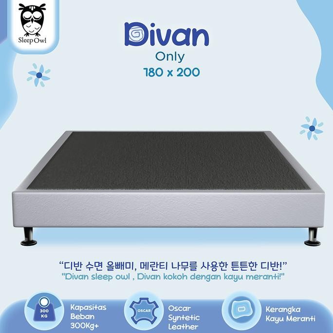Dipan divan tanpa sandaran untuk springbed atau kasur (180x200)
