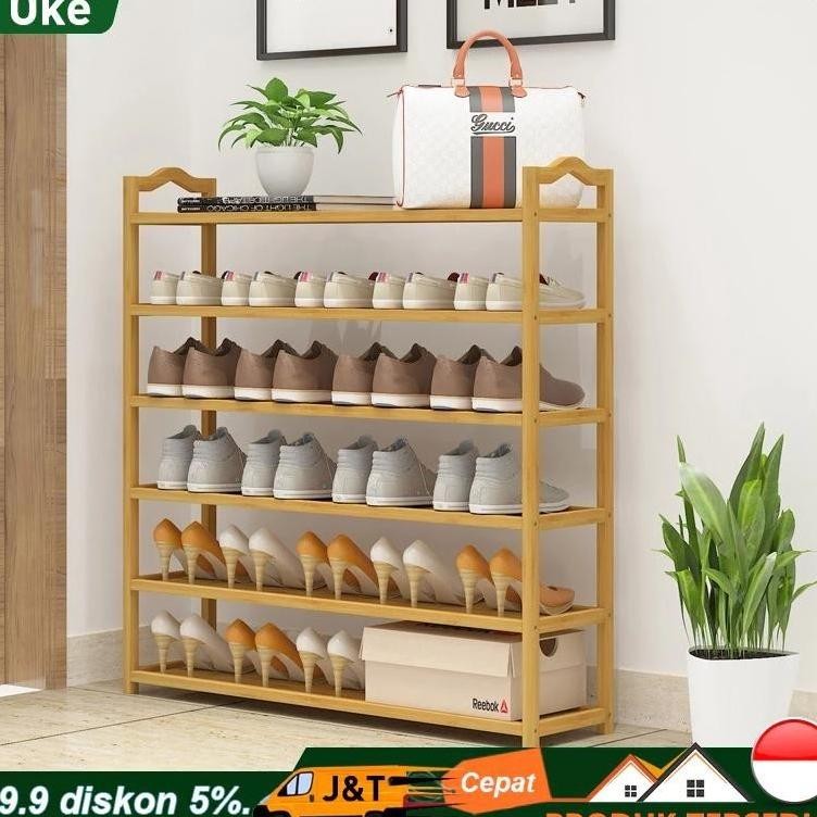 Rak Sepatu Susun Kayu Rak Kayu Serbaguna Rak sepatu Rak Sepatu Susun Kayu Portabel