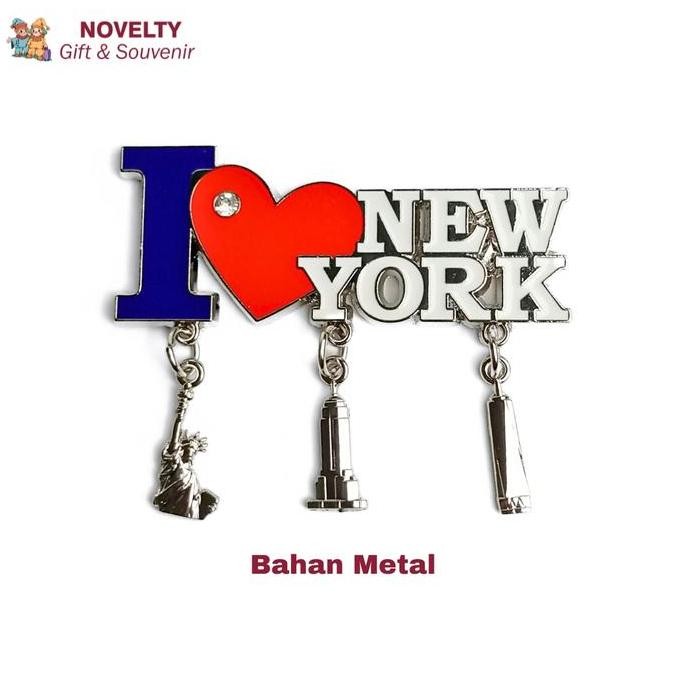 Ready Souvenir magnet kulkas New York negara Amerika USA