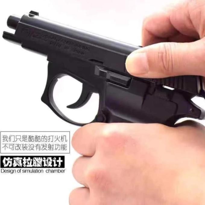 Korek Api Model Pistol Z83 Full Besi Bisa Di Kokang Seperti Asli