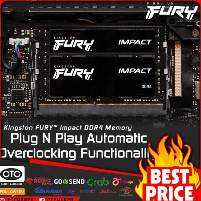 Memory Kingston Fury Impact Sodimm Ddr4 32Gb 3200Mhz -Fury Impact 32Gb New Stok