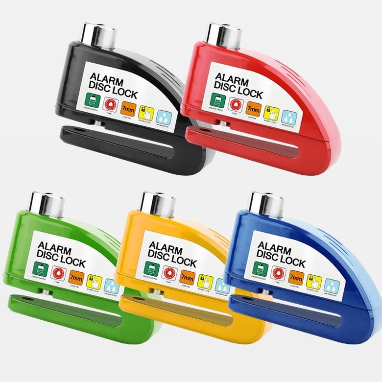 Gembok Disc Lock Cakram Alarm Motor Anti Maling Kunci Baja Kuat/gembok cakram motor anti maling/gemb