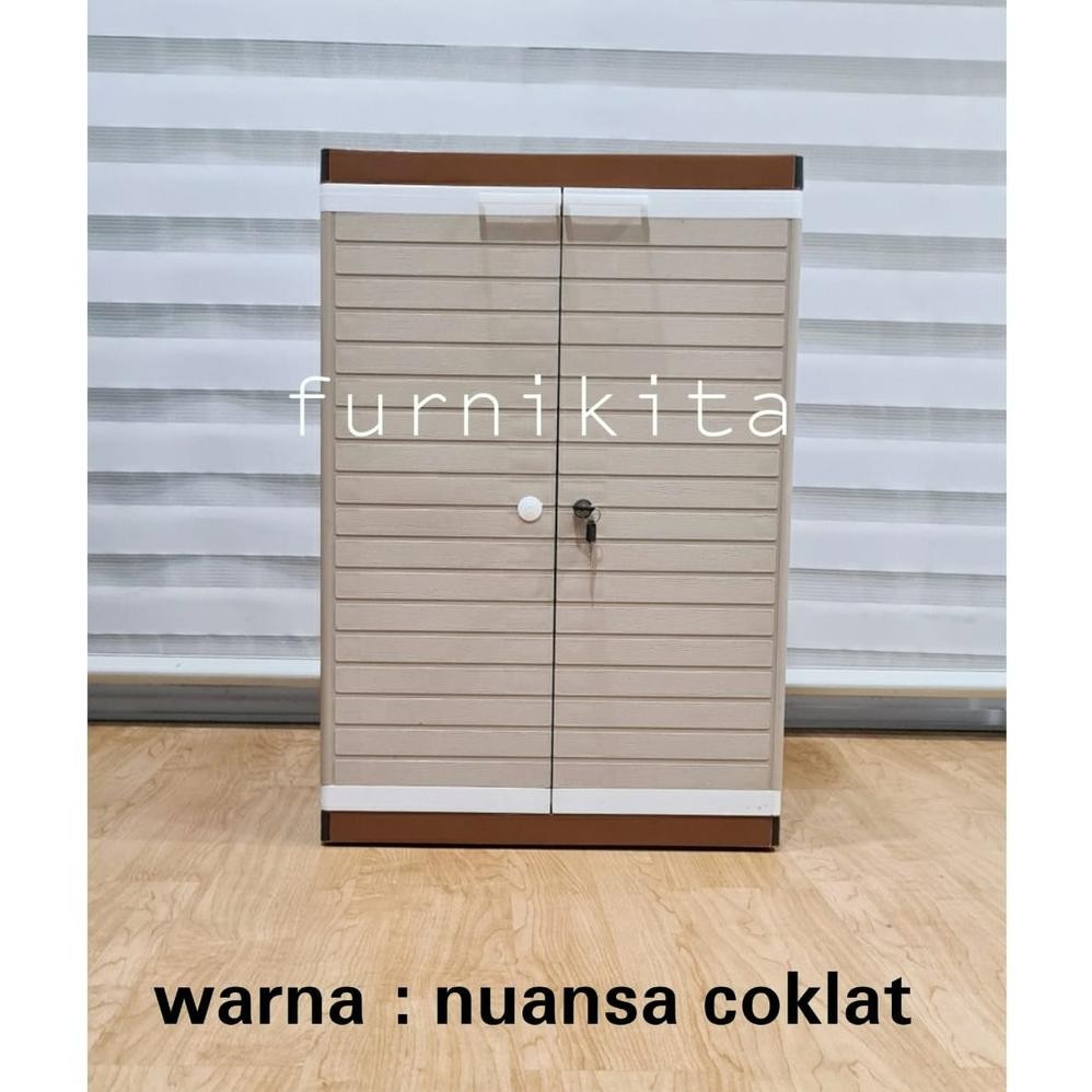LEMARI PLASTIK CLUB SUSUN 2 KUNCI / LEMARI NAKAS MINIMALIS GRAND
