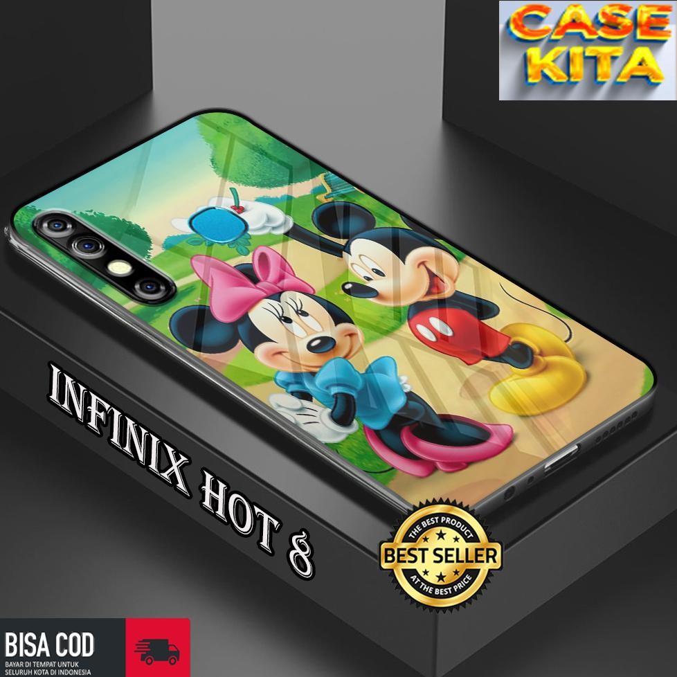 Case Infinix Hot 8 casing Infinix Hot 8 - Case Motif Mickey Mouse ( CASE KITA )- Pelindung Mika Hard