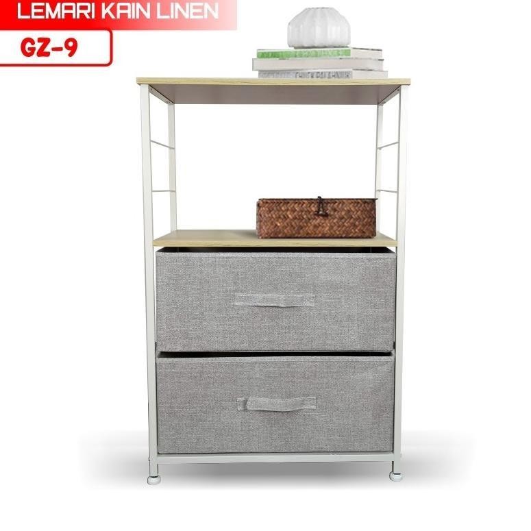 Gz 9 Lemari 3 Tingkat Serbaguna Dan Estetik Lemari Sisi Ranjang Lemari Kain Linen