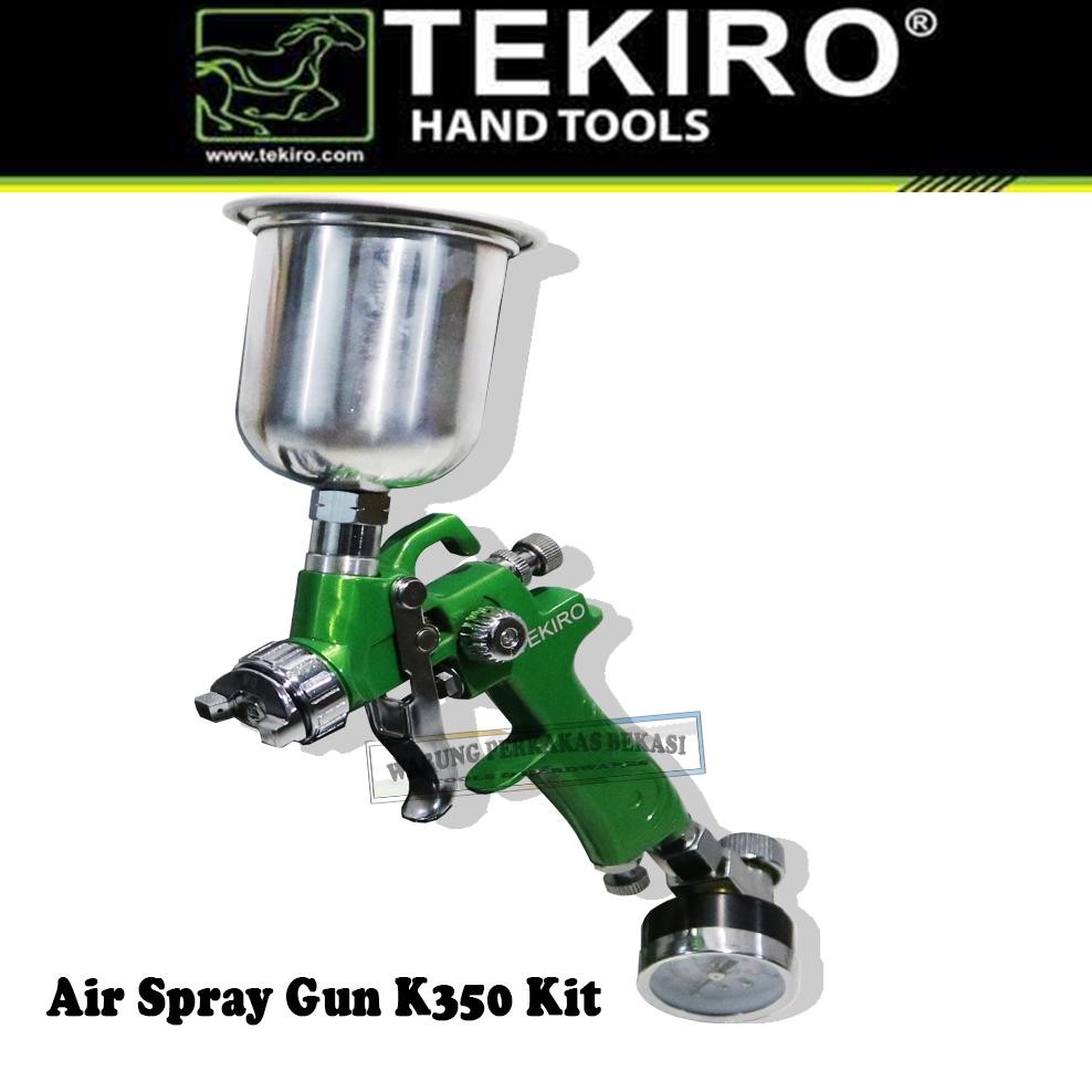 Tekiro HVLP Nozzle 0.8mm Air Spray Gun Spet Alat Semprot Cat Tabung Atas 200cc Paint Brush Set Regul