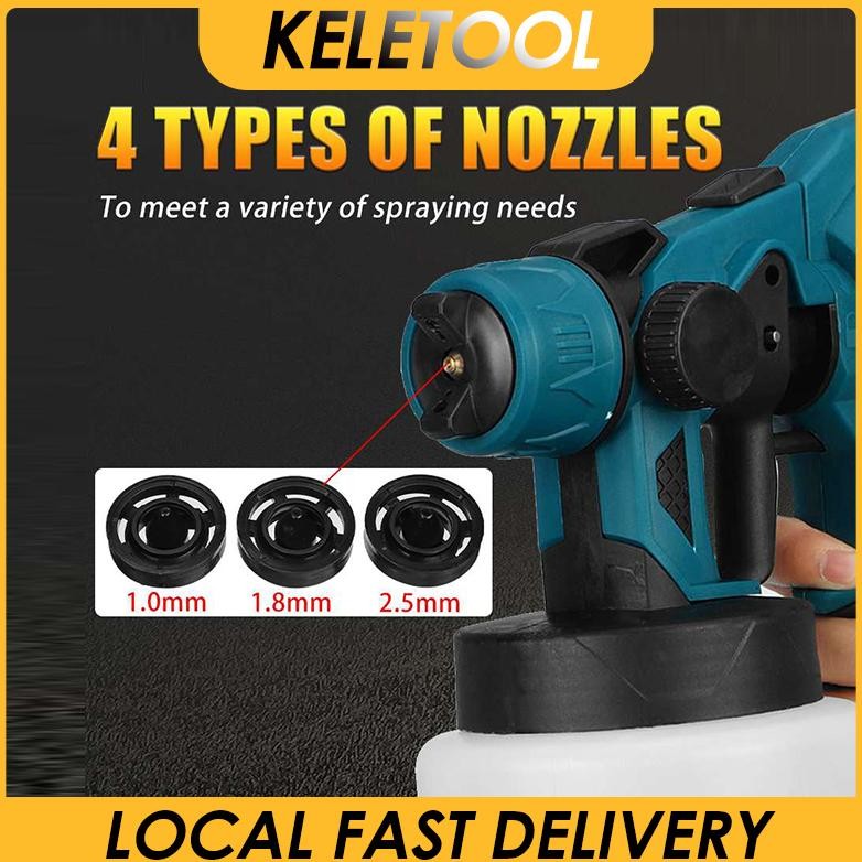 Keletool 1800W Alat semprot cat listrik pistol Paint spray gun elektrik Mesen cat genggam Alat Sempr