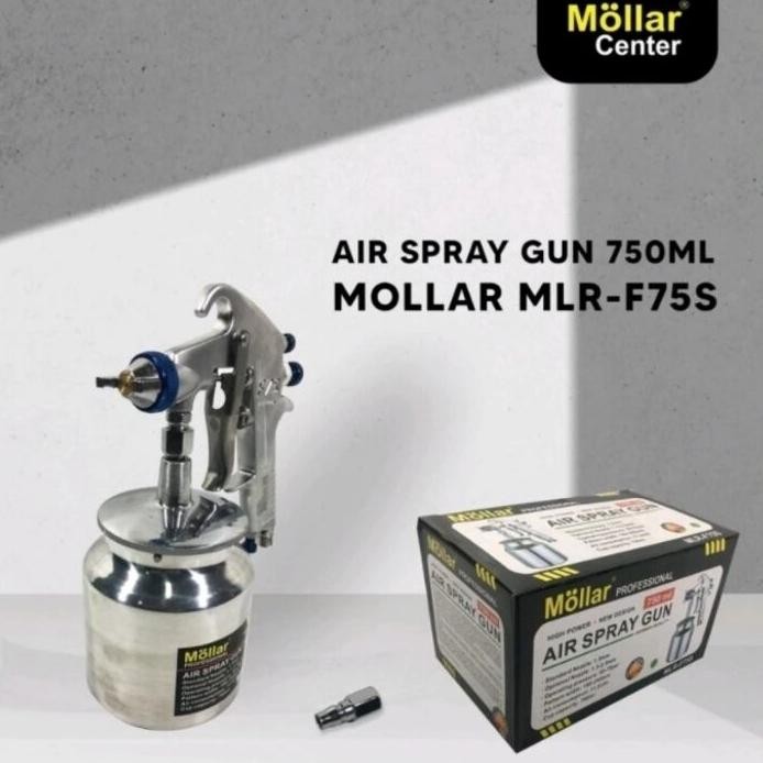 Spray Gun Cat Mollar F-75 Tabung Bawah Gagang Spesial Stenliss Steel Anti Karat