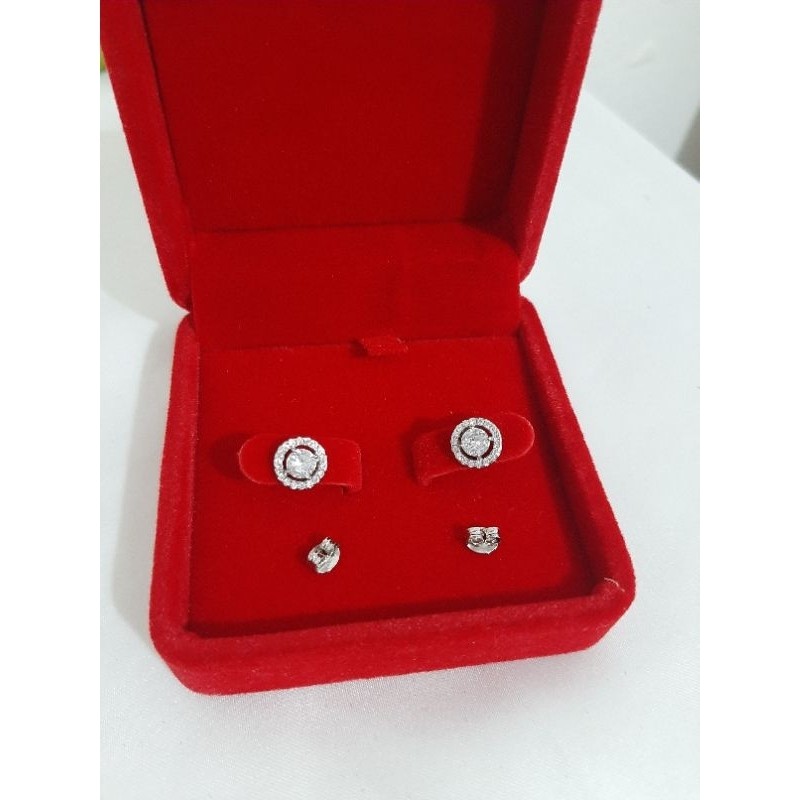 JelitaFash- Anting Tusuk Perak Asli 925 Lapis Mas Putih