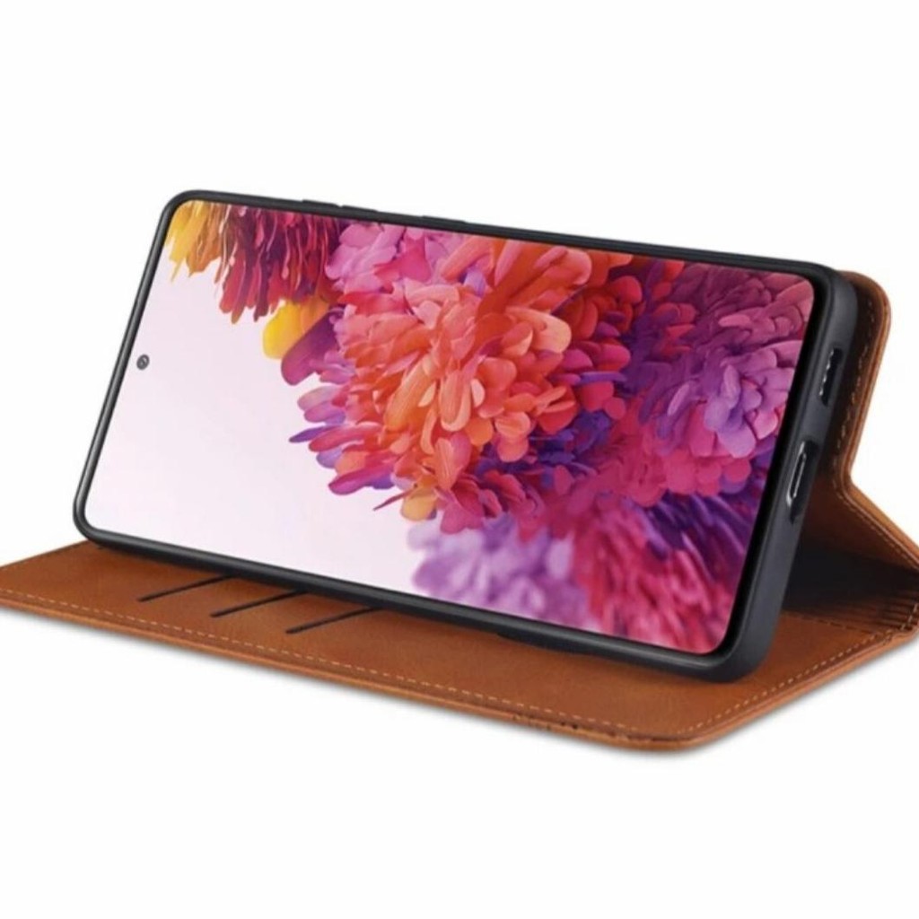 Case Samsung A51 Flipcase Dompet Kulit Leather Premium Cover Casing