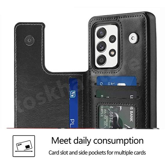 FLIP CASE SAMSUNG A73 A53 A33 5G LEATHER WALLET COVER WITH CARD SLOT