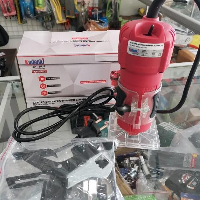 Kodenki Mesin Profil 6.35 Mm Mesin Router Listrik Trimer Lis Kayu Trimmer Listrik Co