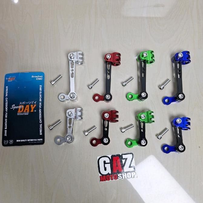 Bingah Bracket Klem CNC Selang Rem Cakram Depan Flexible DAY Universal Braket Kabel Spidometer Motor