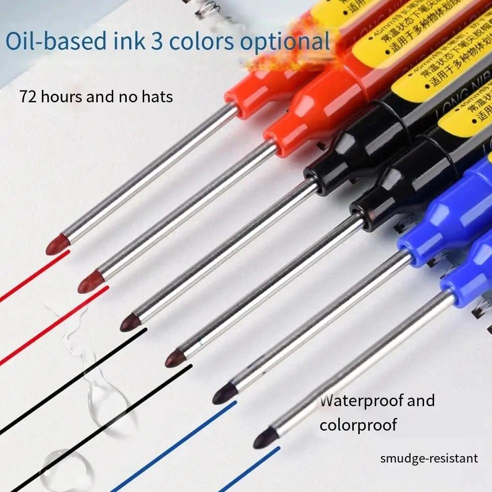 

Durable 45Mm Deep Hole Extended Marker Pen Paint Markers Waterproof Long Nib Scriber Multifunction Long Nib Head Markers Pen