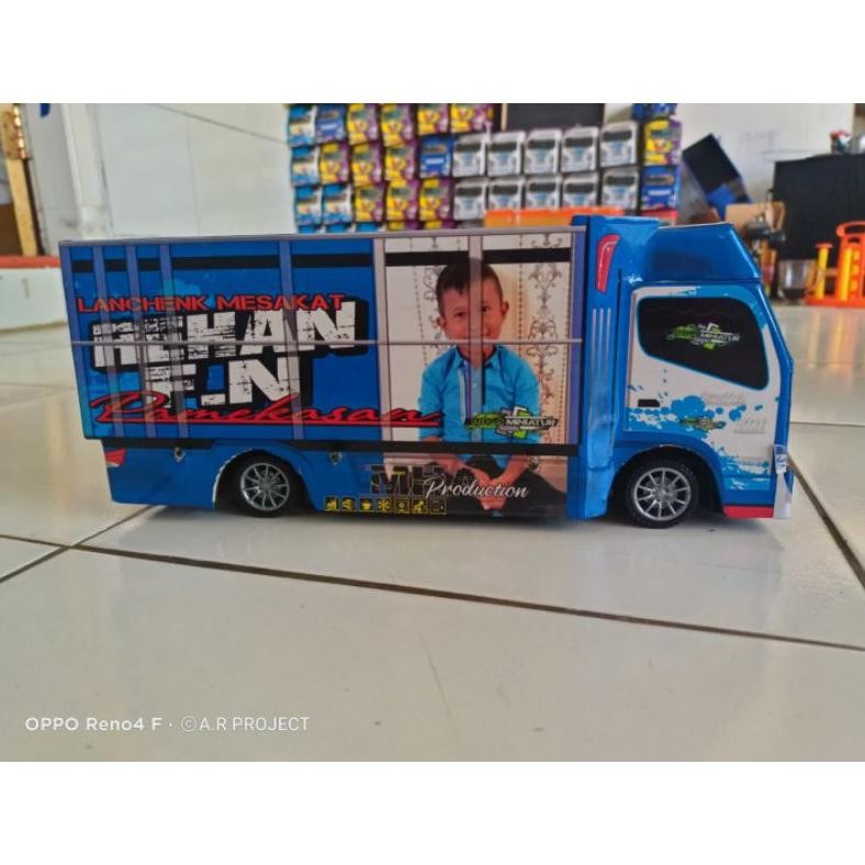 miniatur truk oleng remote control baterai cas / miniatur truck rc (remote control) mainan anak kado