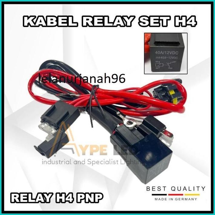 ORIGINAL KABEL RELAY BILED DAN RELAY HID / LAMPU MOTOR | KABEL SET HID MOTOR H4 KABEL MERAH | KABEL 