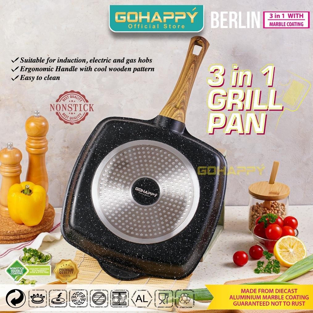 MULTI GRILL PAN (Gratis Ongkir,) ALAT  PEMANGGANG / PANCI PANGGANG ANTI LENGKET SET Panggangan kompo