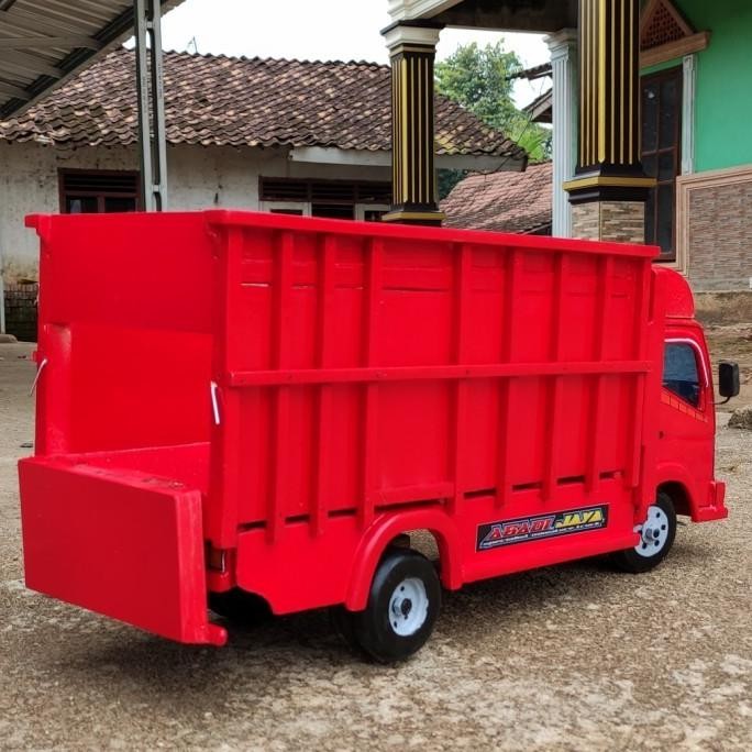 Mainan mobil truk kayu jumbo miniatur truck oleng mobilan anak