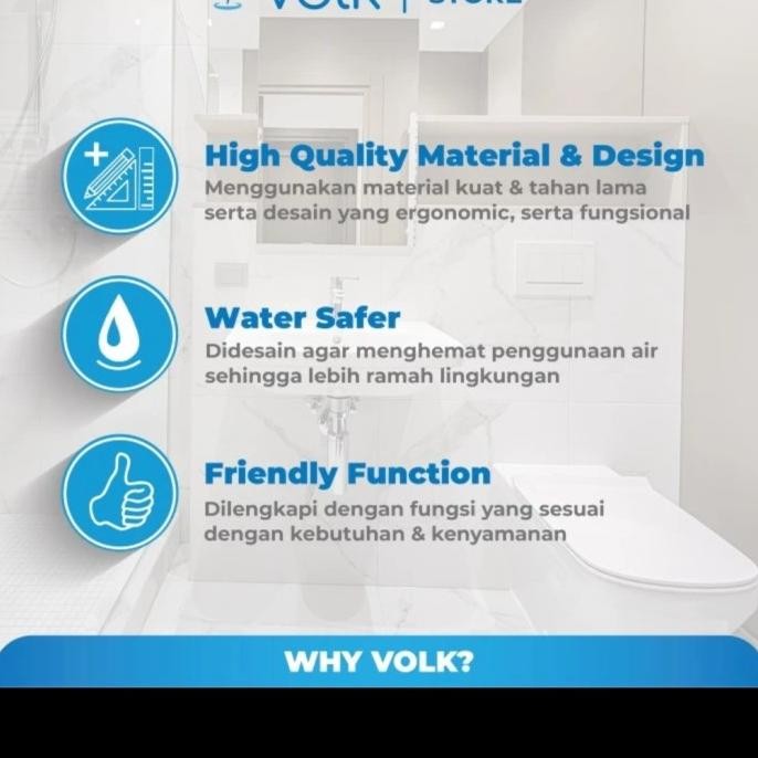Sale Closet Duduk Volk  662R Soft Close Jarak As 25Cm / Kloset Duduk