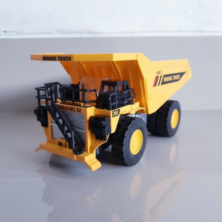 Diecast Dump Truck Alloy - Mainan Miniatur Mobil Truk Tambang Big Foot