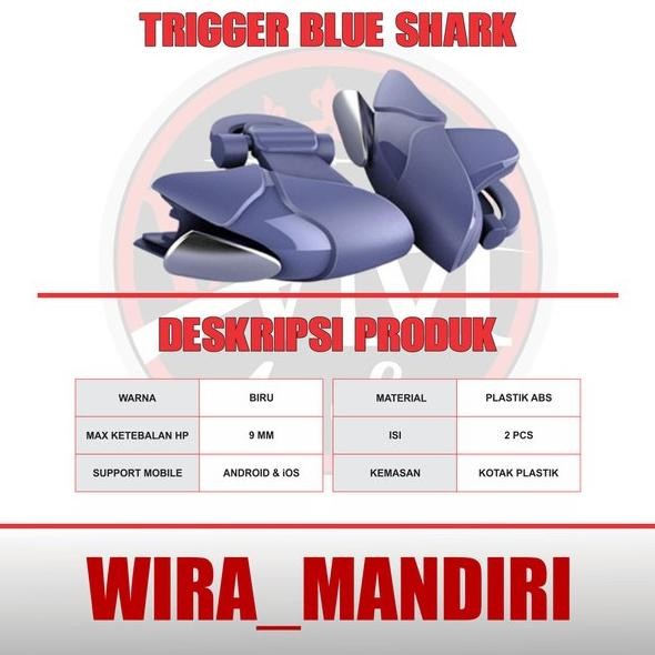 Trigger Blue Shark - L1 R1 Mobile Gaming Shooter PUBG FF CODM
