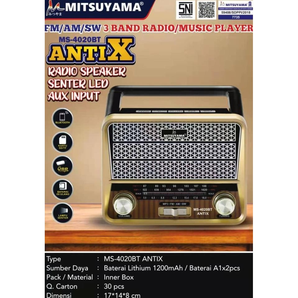 Promo Radio Jadul Fm Am Sw Rodja Mitsuyama Radio Antik Aux Input Radio Usb