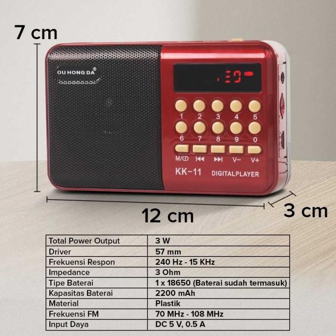 Promo Radio Fm Mini Portable Fm Radio Player Tf Card