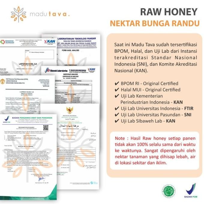 

Madu Murni Asli Tava 1Kg Nektar Randu 100% Pure Raw Honey Sarang Alami Promo