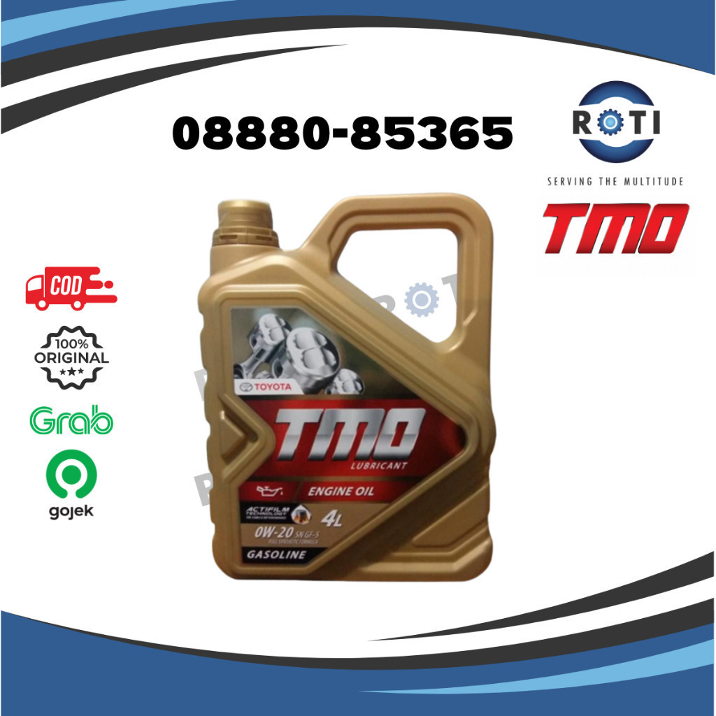 OLI MESIN TMO FULL SYNTHETIC 0W-20 SN GF-6 TOYOTA 08880-85365 (4 LITER)