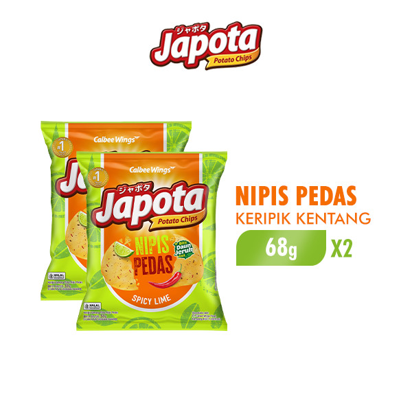 

Japota Keripik Kentang Nipis Pedas 68gr x2