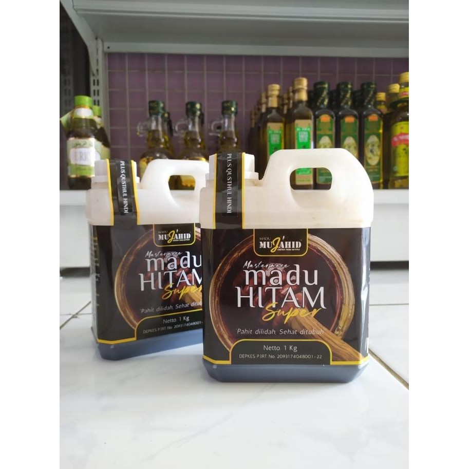 

Madu Mujahid Plus Propolis / Hitam Super 1 Kg Planet Herbal Original Terbaru