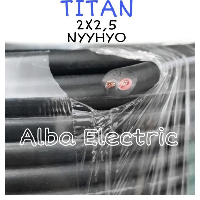 Kabel Listrik Pajero / Titan 2X2,5 25 Meter Hitam Nyyhy Serabut Hitam - Asli