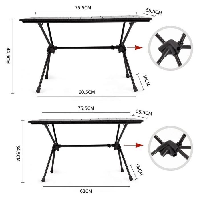 Meja naturehike CNH22JU037 aluminium table FT11 meja outdoor camping
