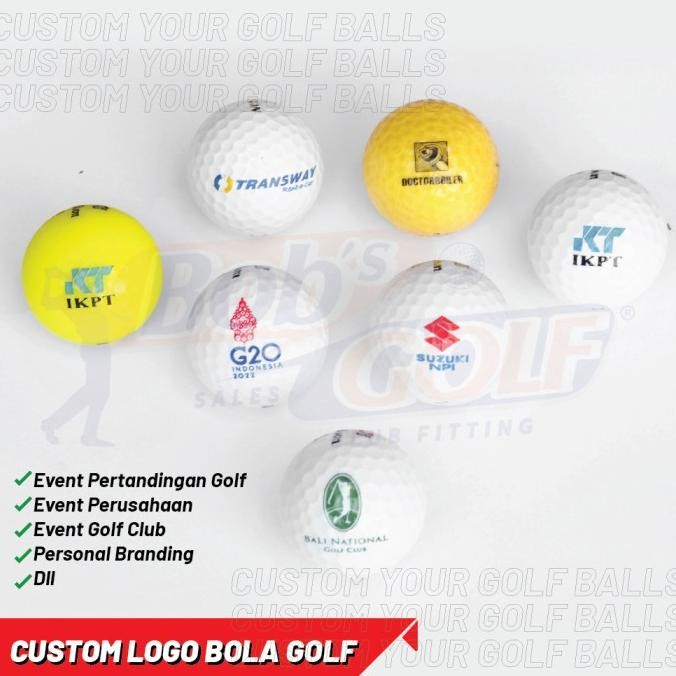 Custom Logo Bola Golf Cetak Sablon