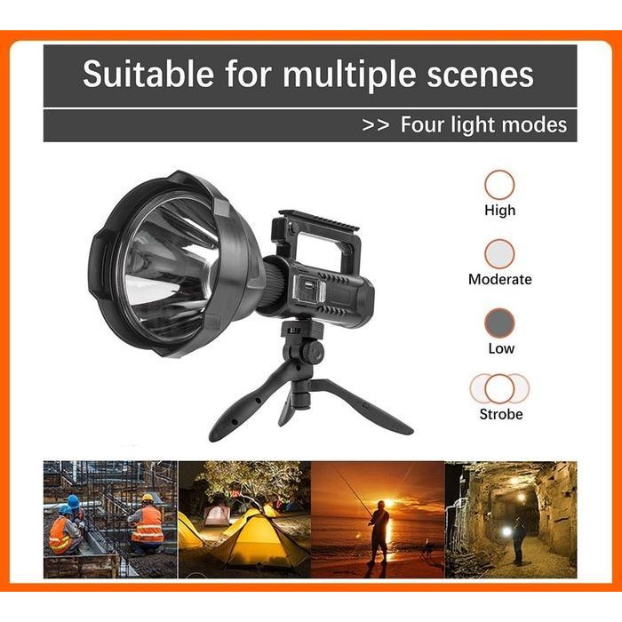 Senter Led Sorot Jarak Jauh Super Terang X2000 W590/W591 Lampu Senter Jumbo Big Lamp Led Multifungsi