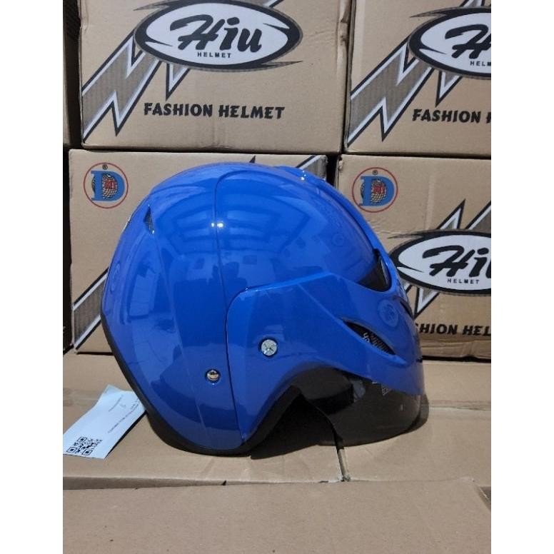 helm hiu biru arrow,blue mild asli original sni, biru AL (angakatan laut) all size