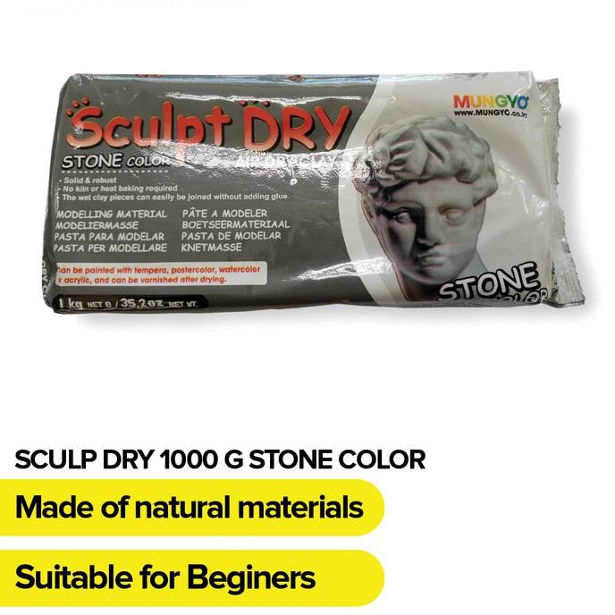 

Mungyo - Sculp Dry Stone Colour 1000Gr / Tanah Liat Air Dry Clay Co