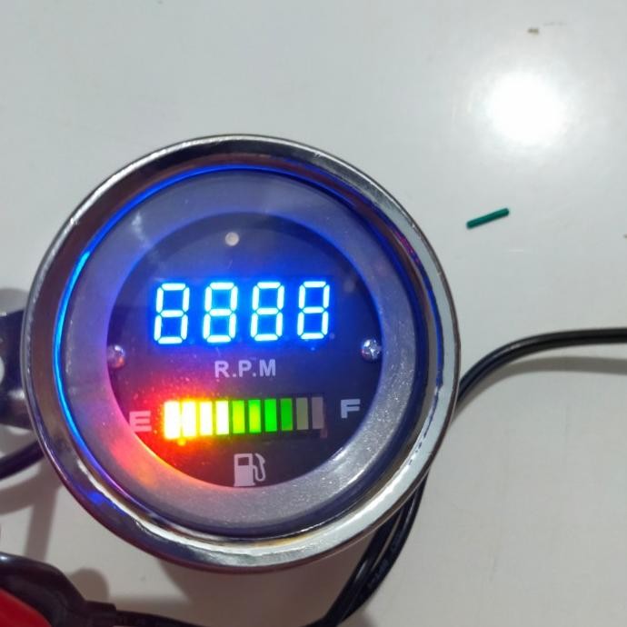 TACHOMETER RPM DIGITAL PLUS FUEL AMPERE BENSIN MOTOR MOBIL murah