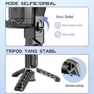 DL Q18 Gimbal Stabilizer Handphone Gimbal Stabilizer Tongsis Bluetooth Tripod/Stabilizer Smartphone 