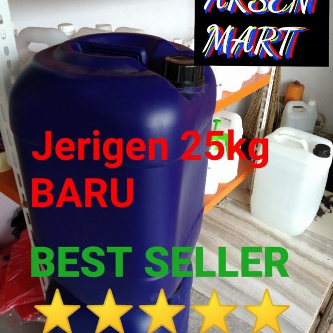 jerigen 25 liter baru, (drum, ember plastik)