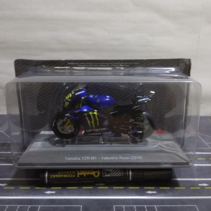Diecast Motogp Yamaha Yzr-M1 Valentino Rossi (2019) Skala 18 By Altaya Co