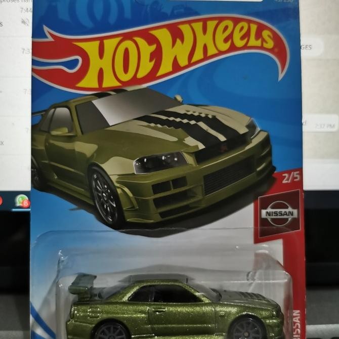 TERBARU - Hot Wheels Skyline GTR BNR34 R34 Hijau 2019