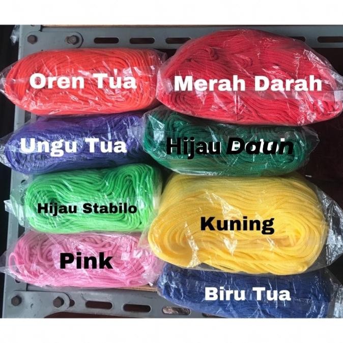 

ready !!! tali kur 3mm / talikur 2b/2benang warna-warni/900gram