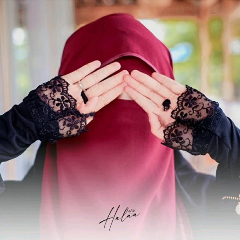 Sarung Tangan Renda Besar Muslimah Kualitas Premium