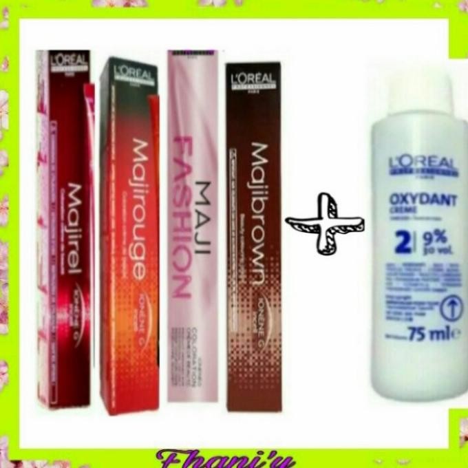 cat rambut loreal MAJI FASHION 13 Golden sand + oxidant pewarna rambut