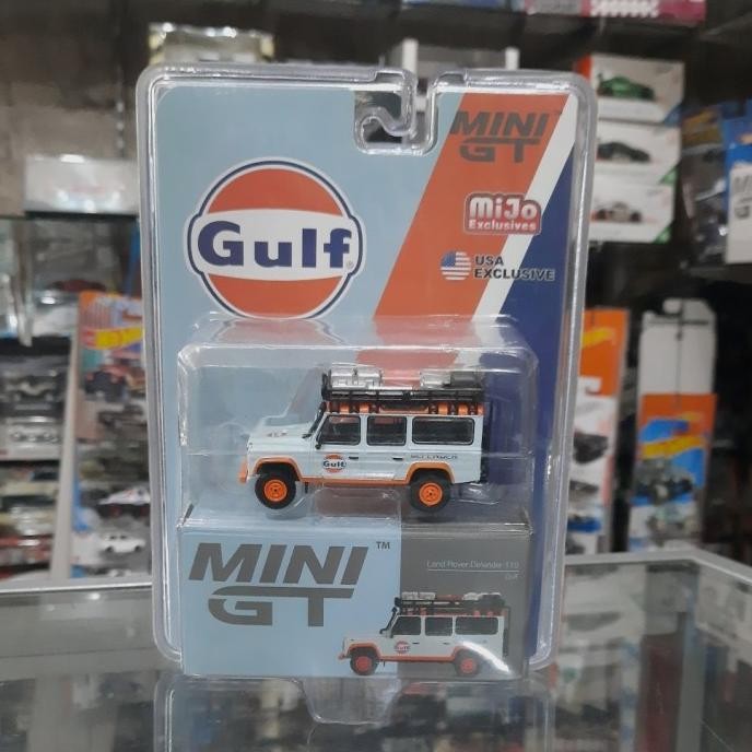 TERBARU - Mini GT #156 land rover defender 110 gulf blister
