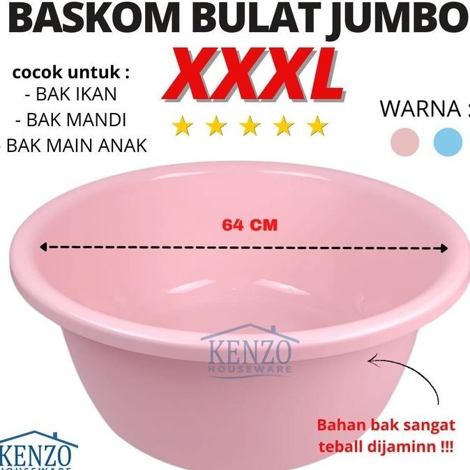 Baskom Bak Bulat Jumbo Plastik Bak Berkualitas XXXL Redhouse Kargo
