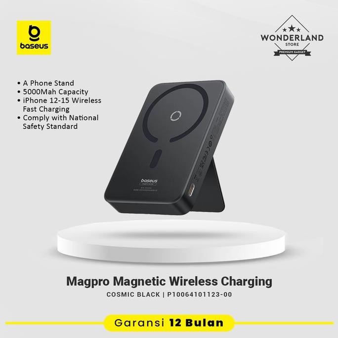 Baseus Wireless Charging Magsafe Magpro Powerbank with Stand Holder